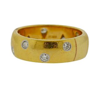 Tiffany &amp; Co Etoile 18k Gold Platinum Diamond Ring 