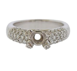 18k Gold Diamond Engagement Ring Mounting