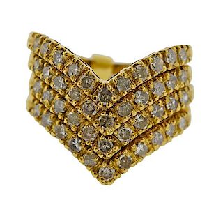 18K Gold Diamond Harem Ring