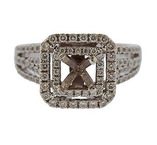 Shane &amp; Co 14k Gold Diamond Engagement Ring Setting 