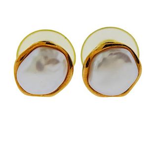 Tiffany &amp; Co 18K Gold Pearl Earrings