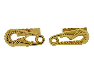 Cartier 18K Gold Paper Clip Cufflinks