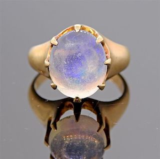 14k Gold Opal Ring 