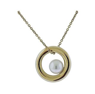 Mikimoto 18k Gold Pearl Pendant Necklace