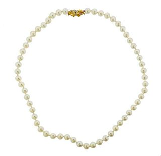 Buccellati 18k Gold Pearl Necklace