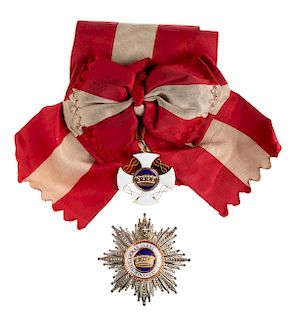 ITALY, KINGDOM,ORDER OF THE CROWN, GRAND CROSS SET.
