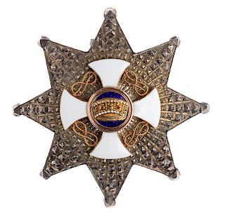 ITALY, KINGDOM, ORDER OF THE CROWN, GRAND OFFICER BREAST STAR.