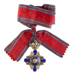 Romania, Order of the star, grand cross sash badge, first model.