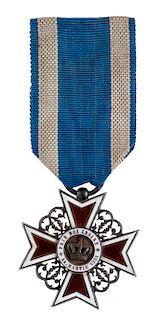 Romania, Order of the crown, knight badge.