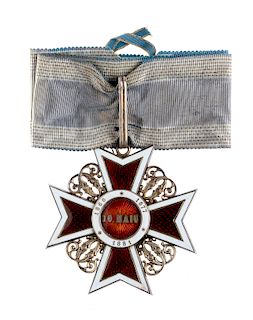 Romania, Order of the crown, commander, first model.
