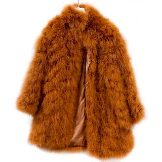 Andre Lang Vintage Feather Coat, French