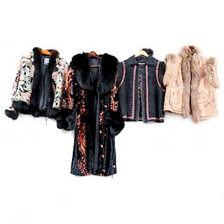 Vintage Designer Fur Accented Jackets & Vests