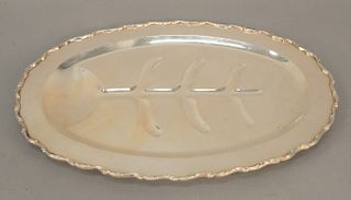 Sterling silver meat tray, Well and Tree Hecho en Mexico. top: 12 3/4" x 18", 53.9 troy ounces. Provenance: An Estate from 5th Avenue, New York