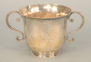 Peter and Ann Bateman silver sugar with two handles. height 2 3/4 inches, 3.2 troy ounces.