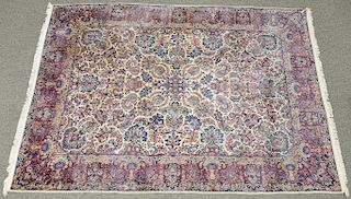 Kirman Oriental carpet, 8' 8" x 11' 9". Provenance: Estate from Park Avenue, New York.