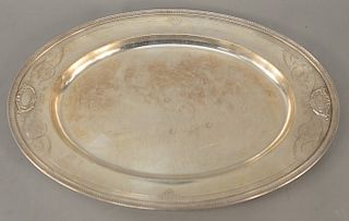 Wallace sterling silver oval tray. 
12 1/4" x 18", 35.8 t oz.
