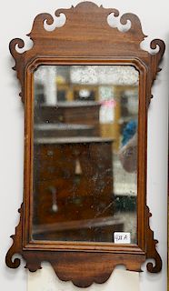Chippendale mahogany mirror, having original back and label of James Reynolds Philadelphia, James Reynolds (1736 - 1794) had a furniture shop in downt