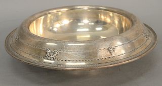 Black Starr & Frost sterling silver center bowl. 
height 3 inches, diameter 12 inches, troy ounces 24.6.