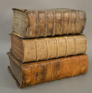 Three Bibles to include (1) German Bible large numbers 1764, (2) German Bible large 1729, (3) German Bible large having no date.