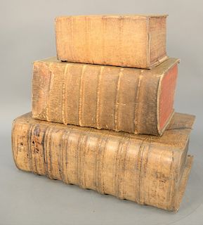 Group of three books, Nurnberg large bible 1758, Leipzig 1719 large New Testament, large Trilinguap Bible 1688 Lankisch, Friedrich.