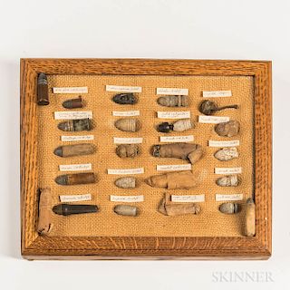 Framed Display of Civil War-era Cartridges and Bullets