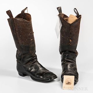 Pair of Civil War Officer's Boots and Carte-de-visite Identified to Brevet Major General Ralph Pomeroy Buckland