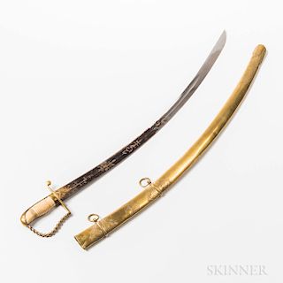 Bird's Head Pommel Saber and Scabbard Attributed to A.W. Spies