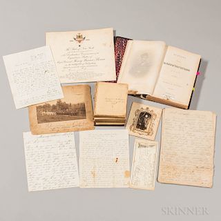 124th New York Carte-de-visite, Book, and Document Collection Identified to Lieutenant John W. Houston, Company D, 124th New York Volun