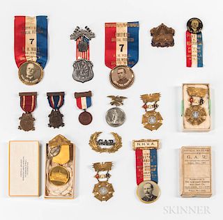 Group of G.A.R. Medals and Badges