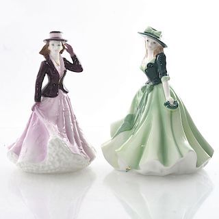 2 ROYAL WORCESTER FIGURINES HOLLY AND GEORGINA