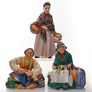 DOULTON FIGURES ORANGE LADY, SILKS AND RIBBONS, TAILOR