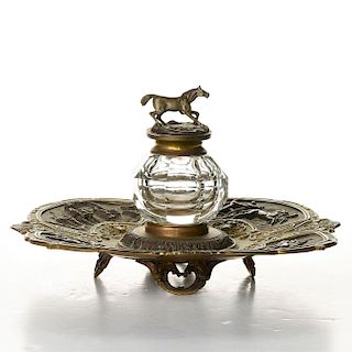 ART NOUVEAU BRONZE NEOCLASSICAL CENTERPIECE OR INKWELL