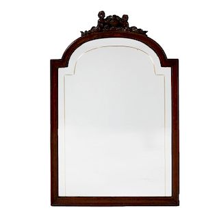 HAND CARVED FEDERALIST STYLE WALL MIRROR