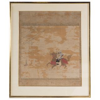 Attrib. to Hanegawa Chincho. Urushi Painted Scroll