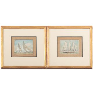 Louis J. Feuchter. Two Framed Watercolors
