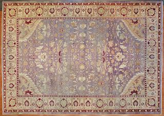 Antique Agra Carpet, India, 11 x 15.4