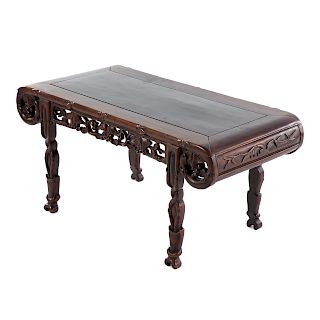 Chinese Carved Rosewood Side Table