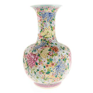 Chinese Export, Millefiori Baluster Vase