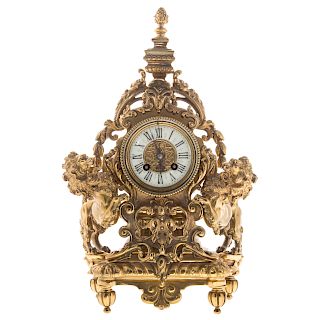 Tiffany & Co. Bronze Dore Mantel Clock