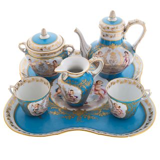 Sevres Bleu Celeste Partial Tea Set