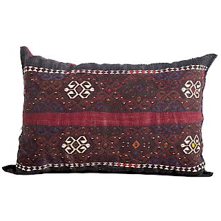 Turkish Soumak Kelim Pillow, 28 x 34 in.