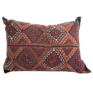 Turkish Soumak Kilim Pillow, 27 x 32 in.