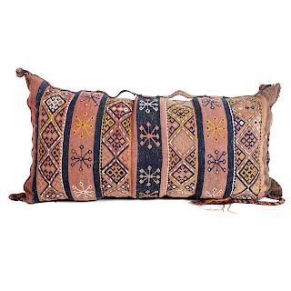 Turkish Soumak Kilim Pillow, 28 x 48 in.