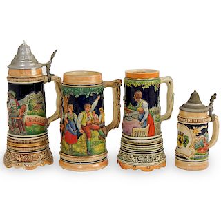 (4 Pc) German Beer Stein and Music Box