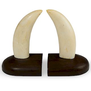 Pair of Whale Tooth Bookends