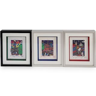 (3 Pc) Signed Three Dimensional Artworks