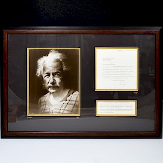 Albert Einstein Photograph with Signed Correspondence