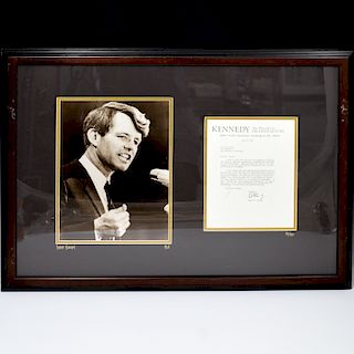 Robert Kennedy Photograph with Signed Correspondence