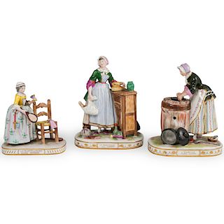 (3 Pc) Collection Of French Porcelain Figurines