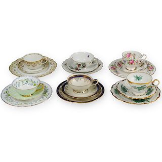 (18 Pc) Continental Porcelain Teacups and Saucers